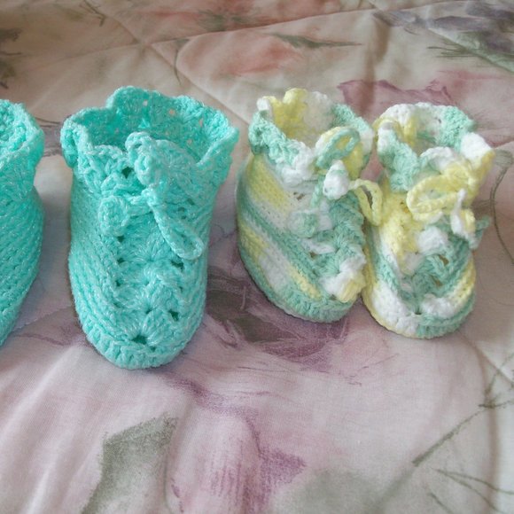 Acrylic baby booties (#EV913) - Picture 6 of 6